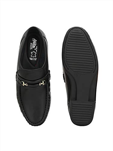 Image of HITZ Men's Brown Leather Slip-On Comfort Shoes