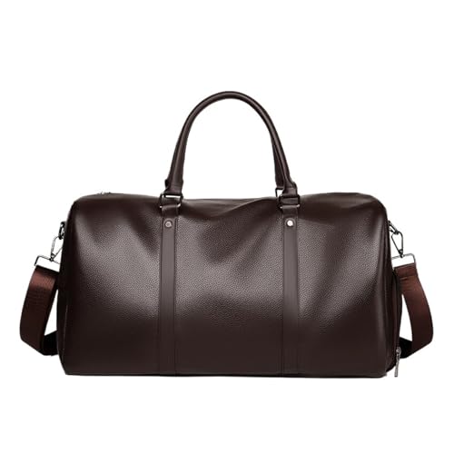 Travel Bag Retro Short Trip Bag Large Capacity Sports Motorcycle Training Waterproof Leisure Fitness Bag(Brown)