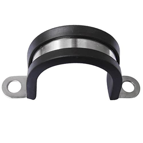 Xffcsec 22 Pcs 304 Stainless Steel Cable Clamp,Rubber Cushioned Insulated Clamp,Pipe Clamp,For Pipe And Wires Fixed Installation. (1-1/8(28Mm)) #TOP1