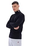 FILA Vintage 19th - Herren Vintage-Rollkragenpullover - Schwarz - 2XL