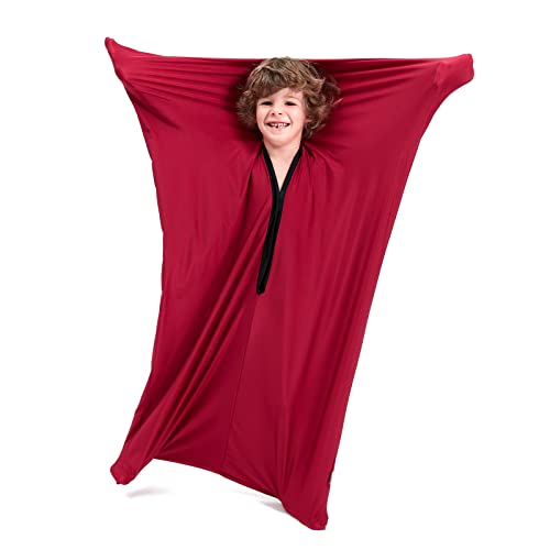 SANHO Sensory Sock Body Sock Medium Perfect for Children with Sensory Processing Disorder Updated Version Wine Red