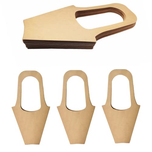 LONG XIN SERIES 20Pcs Kraft Paper Flower Gift Bags with Handles Flower Bouquet Holders for Mothers Day Easter Wedding Favors Birthday Presents Home Decor