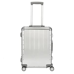ALUMAXX Reiskoffer Orbit, rolkoffer van aluminium, trolleykoffer met 4 dubbele 360° lichtlopende wielen koffer 54 cm