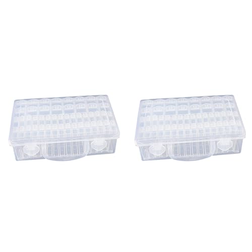 Accesorios de pintura de diamante: pack de 2 cajas organizadoras de cuentas con 48 botes