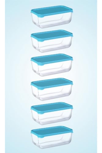 1200 Cc Mavi Kapaklı 6'lı Snowbox Saklama Kabı Takımı Pb6X53743-M