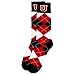 NCAA Utah Utes Argyle Dress Socks, Red/Black