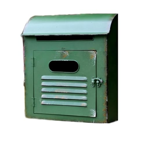 Boîte aux lettres Country Life en fonte style antique rustique vert armée