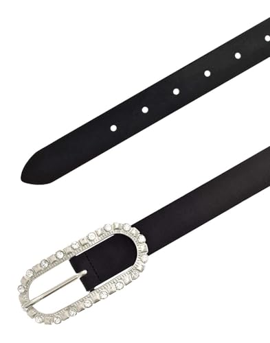 Ceinture Tamaris cuir véritable noir W85 maroquinerie de qualité supérieure
