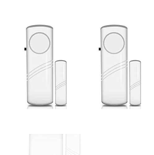 Image of Cezo Wireless Door Window Open Alert Home Security System Siren /Alarm, Standard Size, White (2)