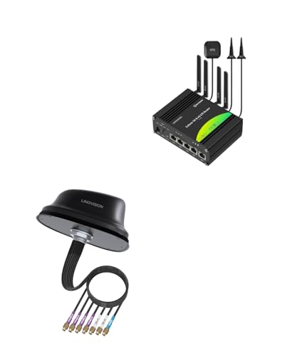 Image of LINOVISION Industrial Teltonika 5G Cellular Router RUTM50 and 5G LTE MIMO Combo 7-in-1 Antenna