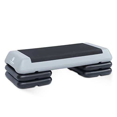 NORTHERN STONE Pro Fitness Aérobic Step pour l'exercice d'entraînement Gym à domicile Réglable 3 niveaux 10cm / 15cm et 20cm Cover