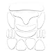 THXFUNAREA Cerotti per Il Viso Silicone Pad Silicone Riutilizzabili Adesivi Antirughe per il Viso Compreso di Petto Patch Collo Collo Maschera Gli Occhi Guancia Fronte Pad per Riduzione Rughe,16 pezzo immagine