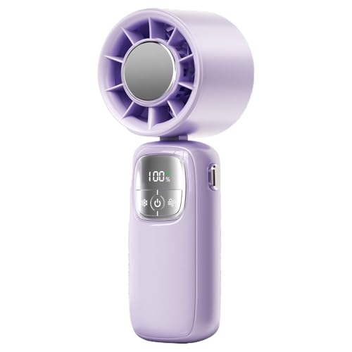 Ventilador Portátil | Enfriador De Aire Plegable Para Exteriores - Ventilador Silencioso Recargable USB Con Pantalla LED Para Camping Gimnasio Tienda Jardín Y Viajes Al Aire Libre