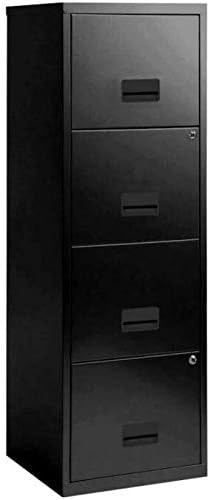 Pierre Henry A4 4 Drawer Maxi Filing Cabinet Black - Color: Black