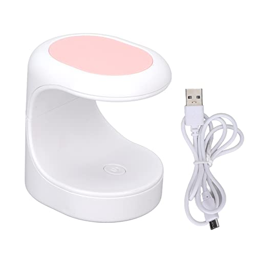 Mini lámpara de uñas LED UV secador de gel de uñas rápida portátil para uñas individuales rosa