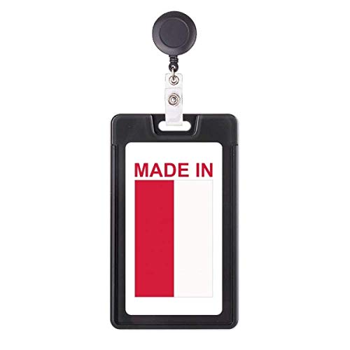 Funda retráctil para tarjetas de diseño Country Love hecho en Polonia con portacredencial