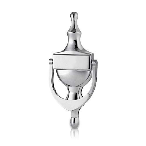 XFORT Door Knocker Polished Chrome Victorian Urn Door Knockers for Front Door Elegant Front Door Furniture with a Classic Period Design