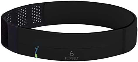 FlipBelt Adjustable Running Belt, Fitness and Running Fanny Pack for Women and Men, Non Chafing Waist Band Pack for Phone Keys Money, Moisture Wicking Storage Belt, USA Company