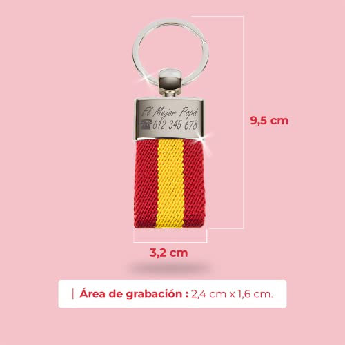 Variante de ibera gifts llaveros personalizados Rojo 9,5×3,2 cm