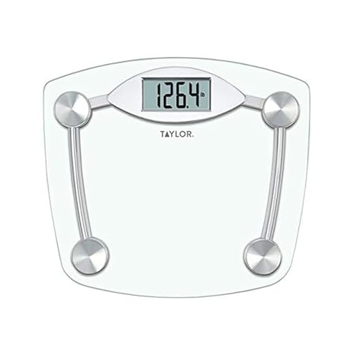 Taylor 7506 CHROME & GLASS LITHIUM DIGITAL SCALE