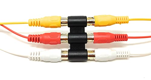 Maincore Triple 3 x RCA to 3 x RCA Phono Female to Female Coupler Cable Joiner, Extension, Gender Changer, RGB - Image 4
