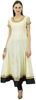 Bimba Women's Flared Net Anarkali Dress Party Wear Indian Kurti Tunic Traditional Kurta