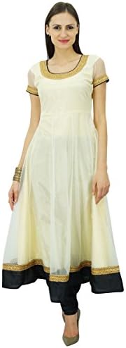Bimba Women's Flared Net Anarkali Dress Party Wear Indian Kurti Tunic Traditional Kurta