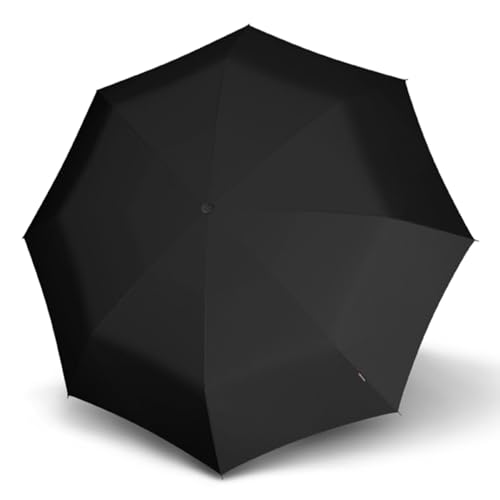 Knirps T.200 Duomatic Compact Rain Umbrella in Black– Wind Tunnel Tested to 93 mph, Aluminum Steel Fiberglass Frame, 38in Canopy, OEKO-TEX, High-Performance Automatic Travel Umbrellas