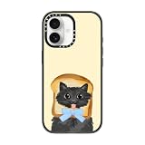 CASETiFY インパクトiPhone 17 ケース [MagSafe対応/薄型 軽量/耐衝撃] - Silly Bread Cat - クリア ブラック