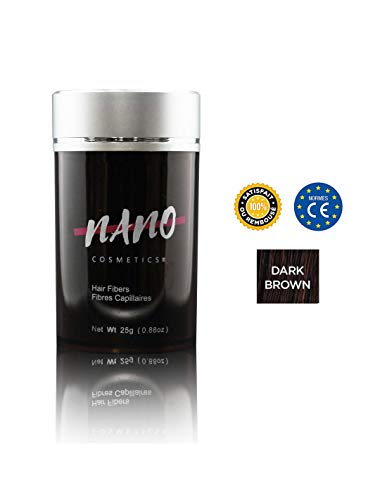Poudre Densifiante Kératine pour Cheveux & Barbe | NANO COSMETICS® Keratin Hair Fibers 25g | ANTI CALVITIE & ALOPÉCIE | 100% Naturel | Hommes & Femmes