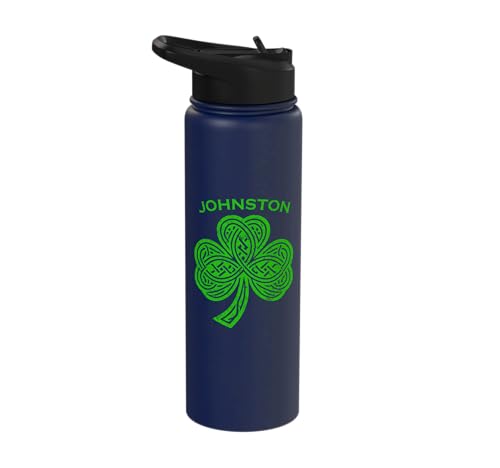Johnston Family Last Name Irish Ireland Celtic Stainless Steel Insulated Water Bottle