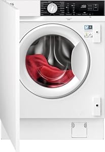 AEG 6000 Series Integrated Washing Machine 8 kg, 1400 rpm Spin, LFX6G8434BI, AutoSense Load Adjustment, EasyIron Programme, 20min 3Kg Quick Wash, Inverter Motor+, 819x596x540 mm, Energy Class B