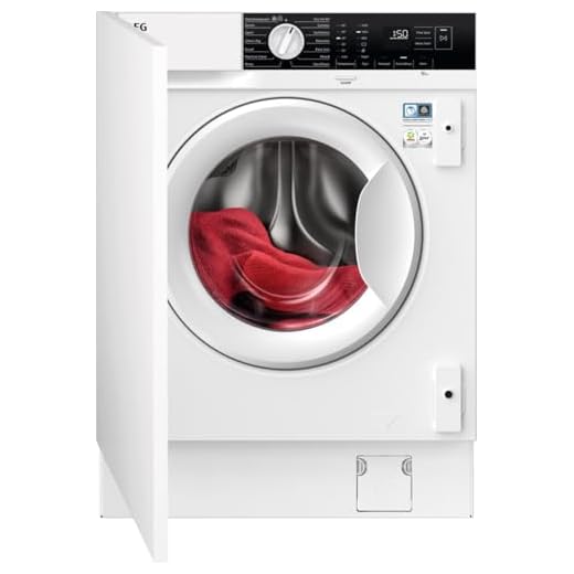 AEG 6000 Series Integrated Washing Machine 8 kg, 1400 rpm Spin, LFX6G8434BI, AutoSense Load Adjustment, EasyIron Programme, 20min 3Kg Quick Wash, Inverter Motor+, 819x596x540 mm, Energy Class B