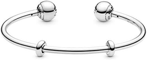 PANDORA Jewelry Silver Open Bangle Sterling Silver Bracelet, 8.1"