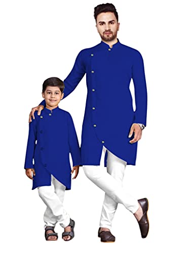 Image of Men's Cotton Blend Kurta Pyjama Set