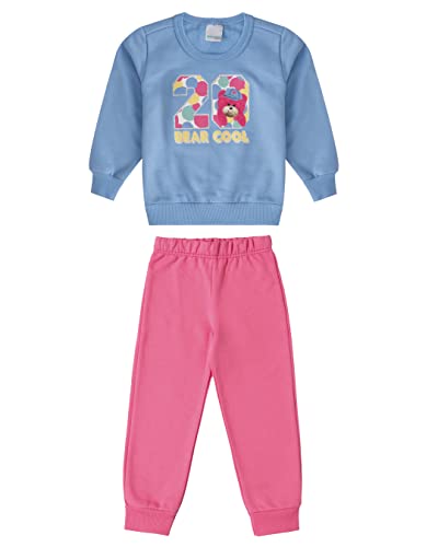 Conjunto Blusão + Calça Malwee Kids, Azul Claro, Feminino, 2