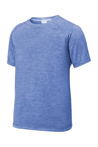 SPORT-TEK Youth PosiCharge Tri-Blend Wicking Raglan Tee | Short Sleeve T-Shirt for Boys & Girls, Athletic Fit Summer Clothing3