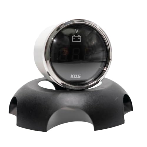 KUS Digital Voltmeter Gauge, CEVR-BS, 9-32V Range, 12V / 24V, 2" (52mm)