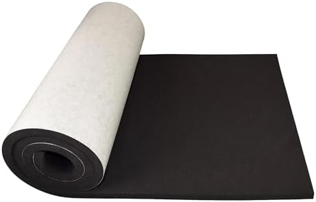 XCEL Marine Foam Roll with Self Adhesive - Black 60" x 16" x 1/2" Closed Cell Foam Rubber Water Resistant Padding Sheet - Home, Marine, Garage, Automotive, Crafts & Cosplay (Black, 60" x 16" x 1/2")