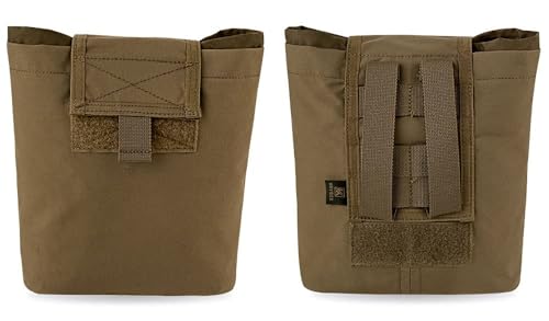 KRYDEX GEAR Tactical MOLLE Folding Dump Pouch Magazine Recover Pouch Roll-up Compact Multi Purpose Utility Bag (Coyote Brown) - Image 2