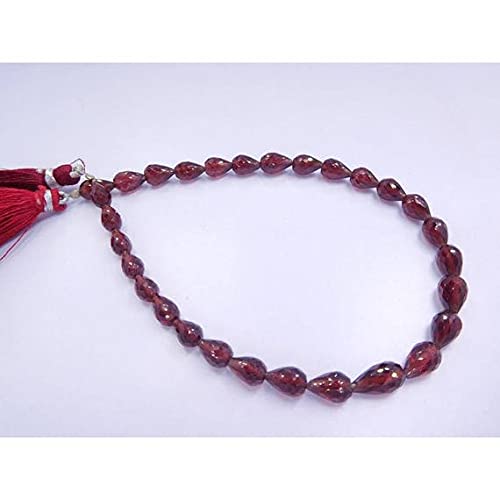 Grenat rouge perles gouttes facettées pour vos bijoux bohèmes et élégants