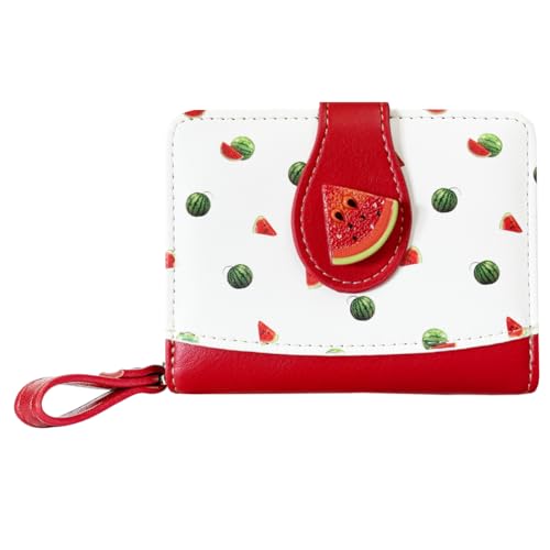 Image of Sunwel Fashion Girls Cutest Prints Wallet Card Slots Small Wallet with Zipper Coin Pouch Wallet for Women
