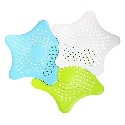 HEMDI Silicone Star Shaped Bathroom Sink Filter Drain Strainers for Basin,Strainer and Cover Trap (Pack of 2) (B0CNTJ6XSD) Amazon Price History, Amazon Price Tracker