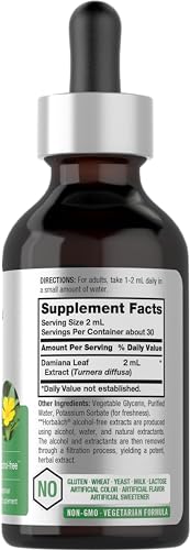 Horbäach CL39688 Damiana Leaf Herb Tincture | 2 Fl Oz | Super Concentrated | Alcohol Free Liquid Extract | Vegetarian, Non-Gmo & Gluten Free Herbal Supplement thumb #1