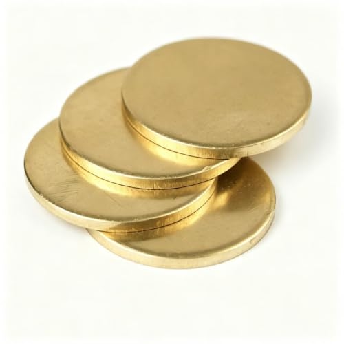 60mm Diameter Solid Brass Round Disc Blanks, Flat Circle Sheet 0.5-6mm Thickness for DIY Craft, Metalworking & Industrial Repair(1pcs 1.5mm*60mm)