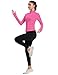 ZHENWEI Workout Jackets for Woman Zip Up Athletic Long Sleeve Tops Fitted Gym Outfits with Thumb Holes (Pink Leopard, XS)