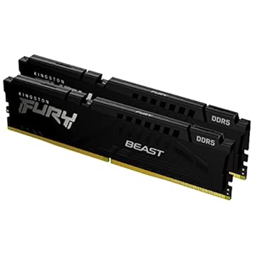 KF552C40BBK2-16 - Kit de módulos de memória de 16GB (2 x 8GB) DIMM DDR5 5200Mhz FURY Beast Black 1,25V 1Rx16 288 pinos para desktop/gamers