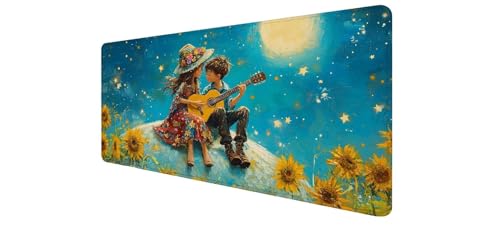 Tapis de souris XXL gaming ciel étoilé 1000x400mm pour bureau PC