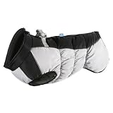 ZFLBDBG Haustier Bekleidung Verdickte Warme Fleece Hundekleidung Große Hundebekleidung Mit Lagerung Reflektierender wasserdichte Haustier-schwarz-3xl (30-40 Catties) Büste 70 cm Rücklänge 48