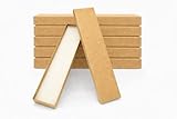 RJ Displays 6 Pack Cotton Brown Kraft Color paper Cardboard Jewelry Boxes for Bracelets, Necklace boxes, Watch & Small Gifts box, Jewelry Gift Boxes Size 8' x 2' x 1' Inch -(Brown Kraft)